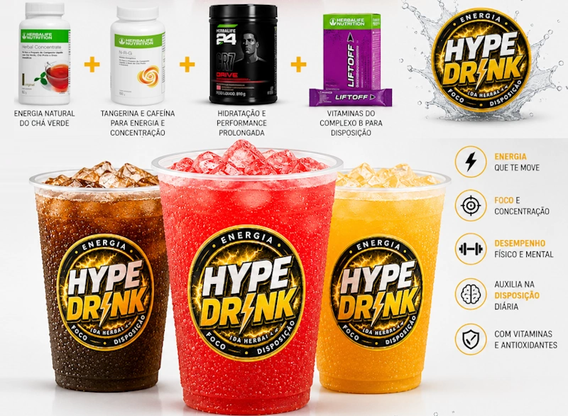 Copos de Hype Drink Herbalife
