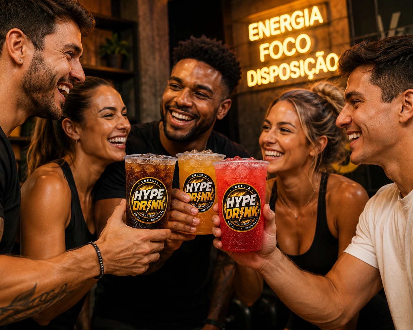 Pessoas tomando Hype Drink